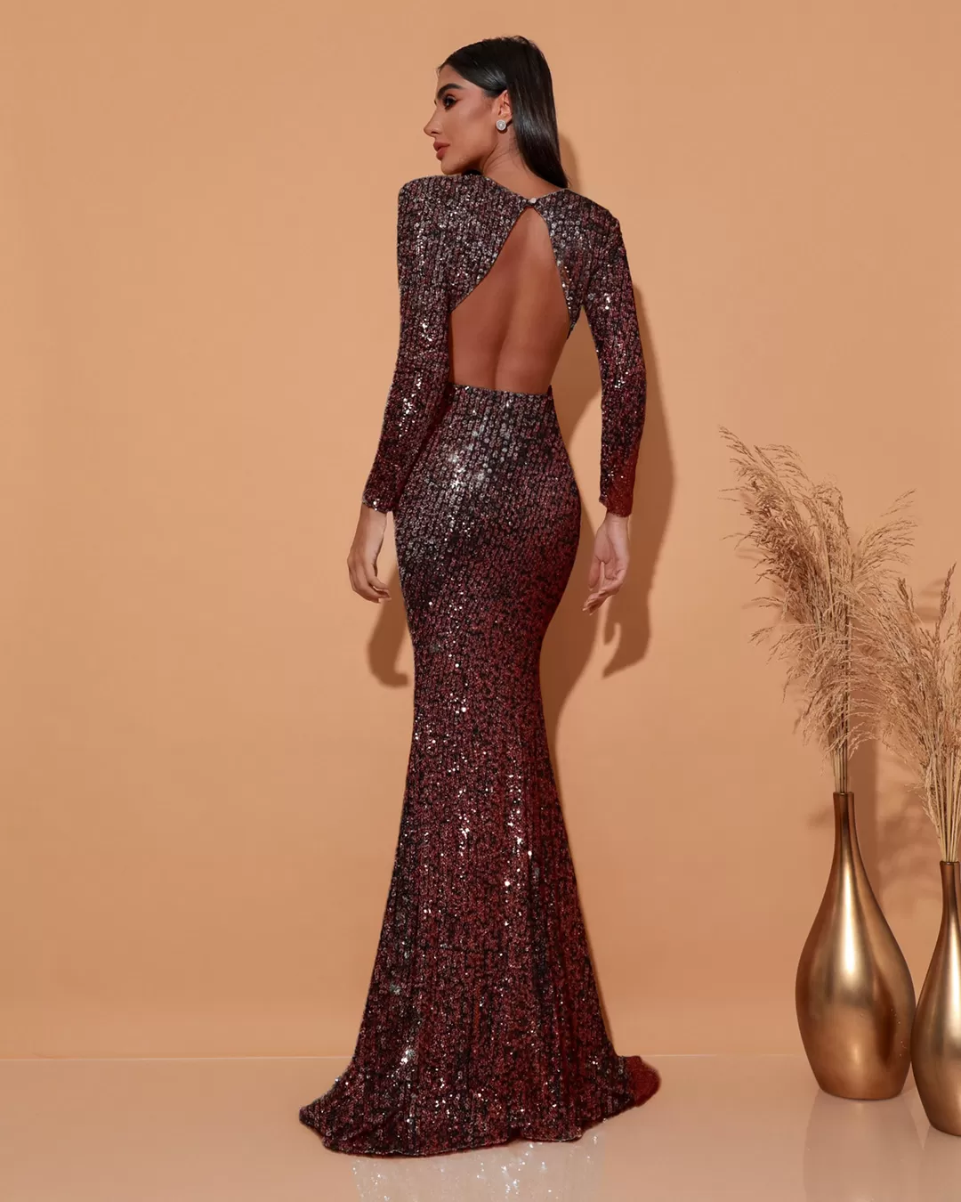 Dot Clothing - Dress Dot Clothing Long Paete Rust - 0963NMAR Dot Clothing - Dress Dot Clothing Long Paete Rust - 0963NMAR