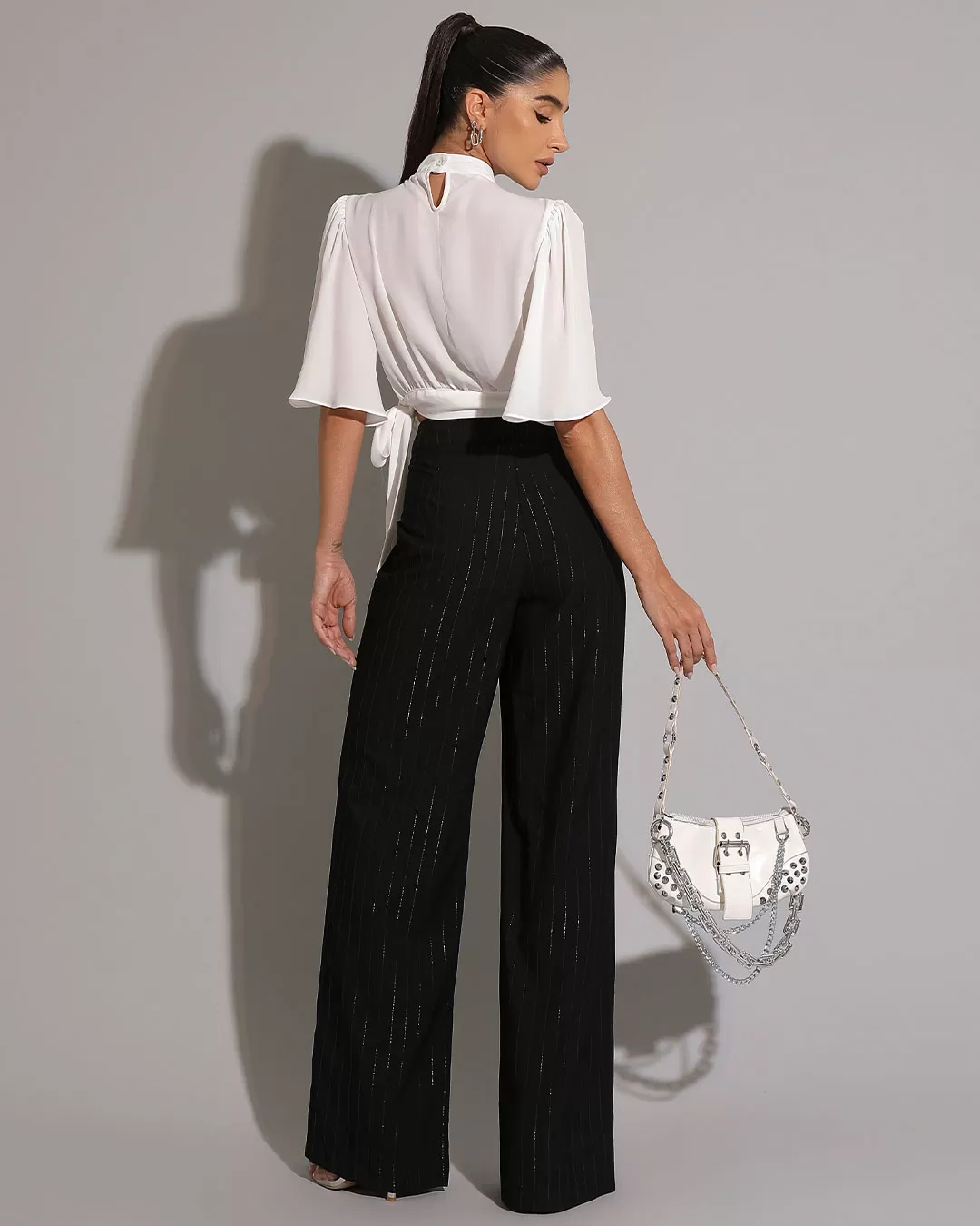 Miss Misses - Miss Misses Shirt Chiffon Sleeve Godê Tie Off White - 54225OFF Miss Misses - Miss Misses Shirt Chiffon Sleeve Godê Tie Off White - 54225OFF