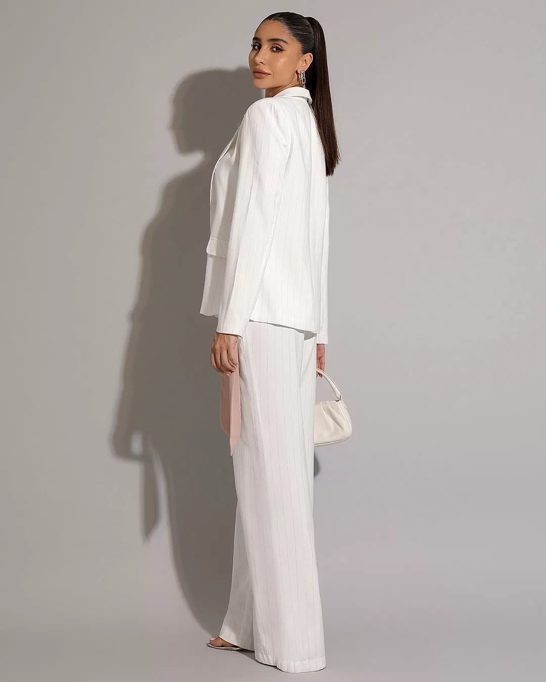 Miss Misses - Miss Misses Lurex Blazer With Shoulder Pads and Off White Button - 54219OFF Miss Misses - Miss Misses Lurex Blazer With Shoulder Pads and Off White Button - 54219OFF