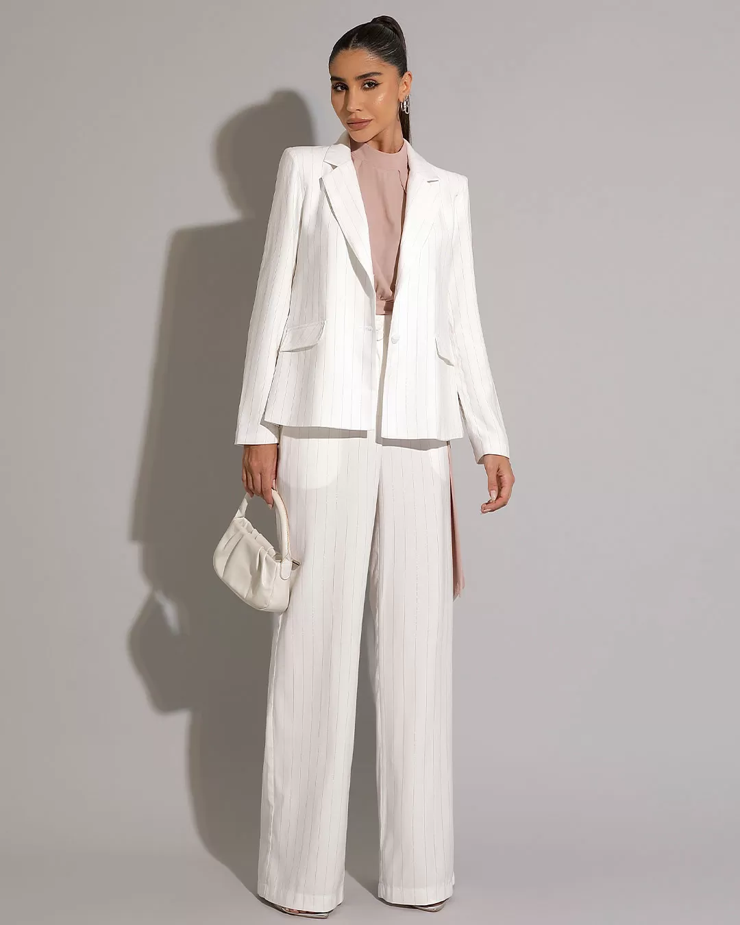 Miss Misses - Miss Misses Lurex Blazer With Shoulder Pads and Off White Button - 54219OFF Miss Misses - Miss Misses Lurex Blazer With Shoulder Pads and Off White Button - 54219OFF
