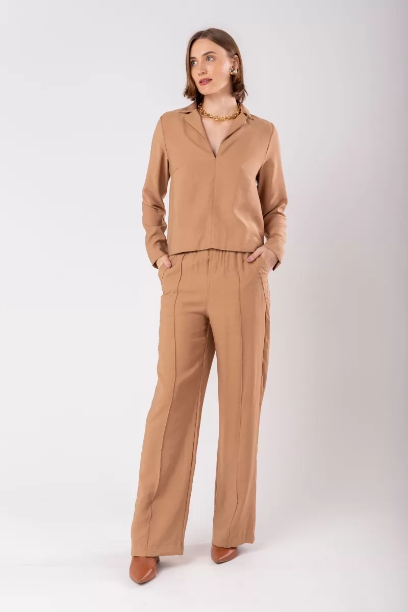 Hidrogênio - LONG SLEEVE BLOUSE WITH BUTTERNUT COLLAR - 19955477 Hidrogênio - LONG SLEEVE BLOUSE WITH BUTTERNUT COLLAR - 19955477