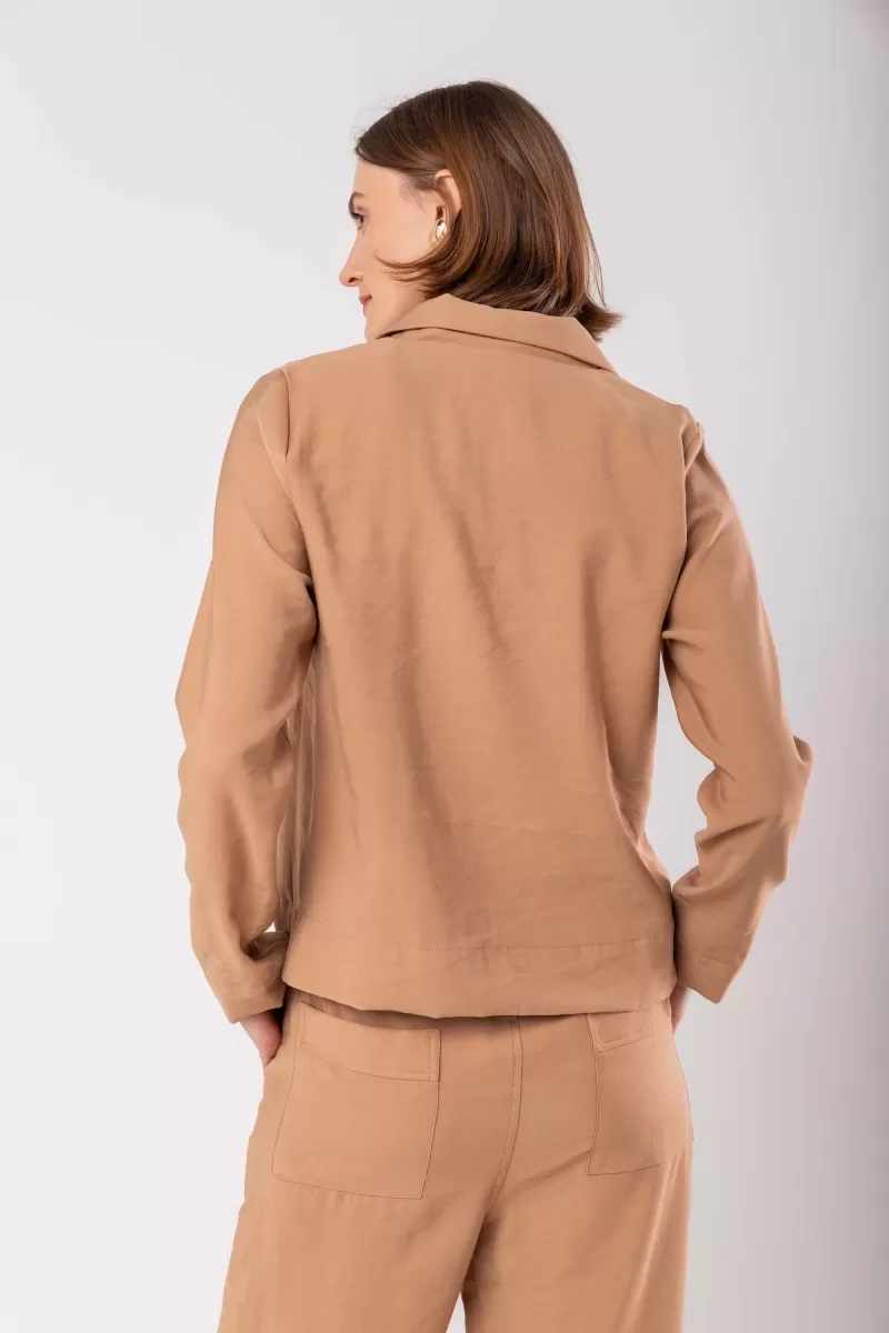 Hidrogênio - LONG SLEEVE BLOUSE WITH BUTTERNUT COLLAR - 19955477 Hidrogênio - LONG SLEEVE BLOUSE WITH BUTTERNUT COLLAR - 19955477