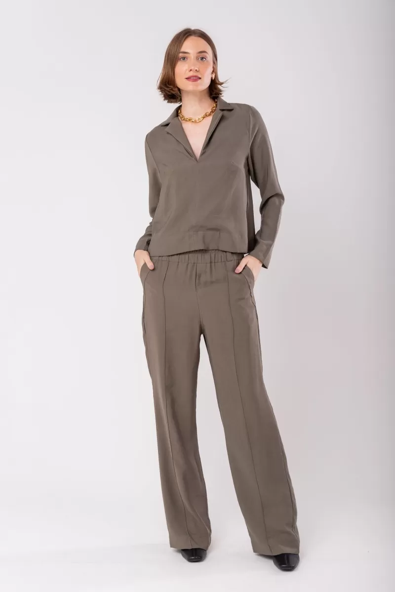Hidrogênio - LONG SLEEVE BLOUSE WITH MILITARY COLLAR - 19955005 Hidrogênio - LONG SLEEVE BLOUSE WITH MILITARY COLLAR - 19955005