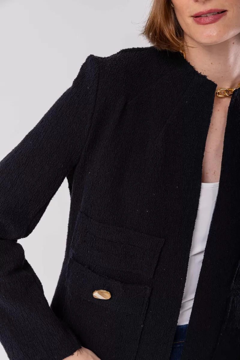 Hidrogênio - THREAD JACKET WITH POCKETS BLACK - 19980001 Hidrogênio - THREAD JACKET WITH POCKETS BLACK - 19980001