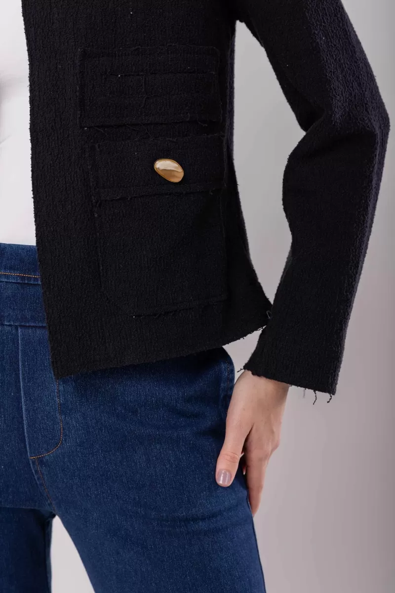 Hidrogênio - THREAD JACKET WITH POCKETS BLACK - 19980001 Hidrogênio - THREAD JACKET WITH POCKETS BLACK - 19980001
