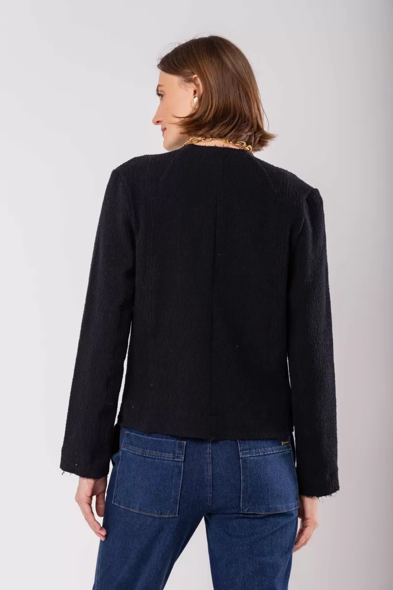 Hidrogênio - THREAD JACKET WITH POCKETS BLACK - 19980001 Hidrogênio - THREAD JACKET WITH POCKETS BLACK - 19980001