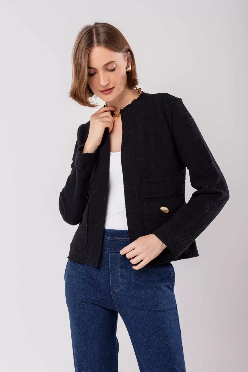Hidrogênio - THREAD JACKET WITH POCKETS BLACK - 19980001 Hidrogênio - THREAD JACKET WITH POCKETS BLACK - 19980001