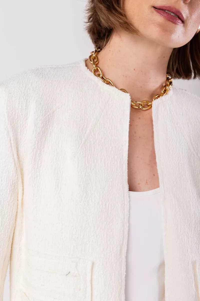 Hidrogênio - THREAD JACKET WITH POCKETS OFF WHITE - 19980202 Hidrogênio - THREAD JACKET WITH POCKETS OFF WHITE - 19980202