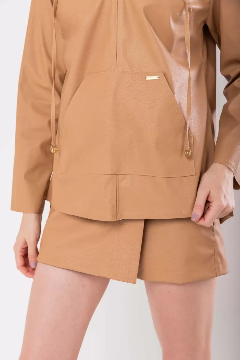 Hidrogênio - WIRE JACKET WITH POLYURETHANE HOOD BEIGE NUT - 19961296 Hidrogênio - WIRE JACKET WITH POLYURETHANE HOOD BEIGE NUT - 19961296