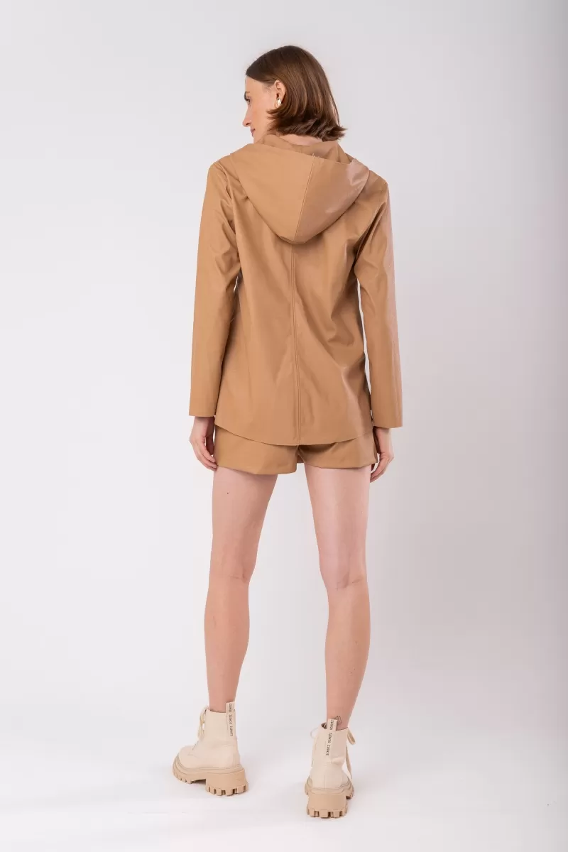 Hidrogênio - WIRE JACKET WITH POLYURETHANE HOOD BEIGE NUT - 19961296 Hidrogênio - WIRE JACKET WITH POLYURETHANE HOOD BEIGE NUT - 19961296