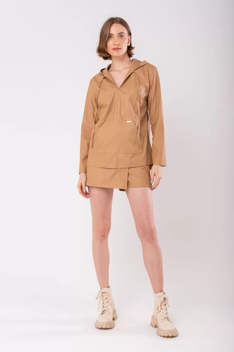 Hidrogênio - WIRE JACKET WITH POLYURETHANE HOOD BEIGE NUT - 19961296 Hidrogênio - WIRE JACKET WITH POLYURETHANE HOOD BEIGE NUT - 19961296