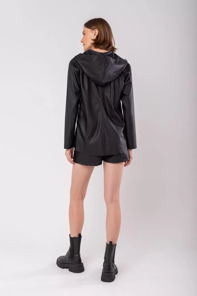 Hidrogênio - THREAD JACKET WITH BLACK POLYURETHANE HOOD - 19961001 Hidrogênio - THREAD JACKET WITH BLACK POLYURETHANE HOOD - 19961001