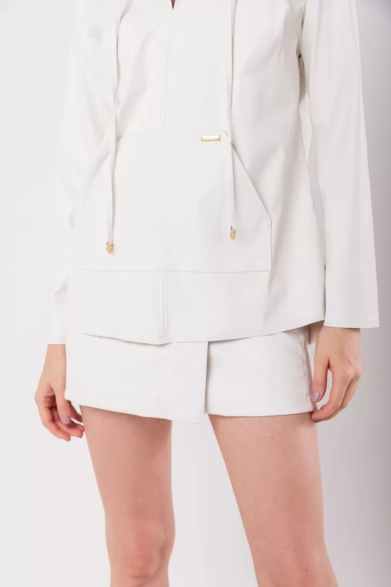 Hidrogênio - THREAD JACKET WITH POLYURETHANE HOOD OFF WHITE - 19961018 Hidrogênio - THREAD JACKET WITH POLYURETHANE HOOD OFF WHITE - 19961018