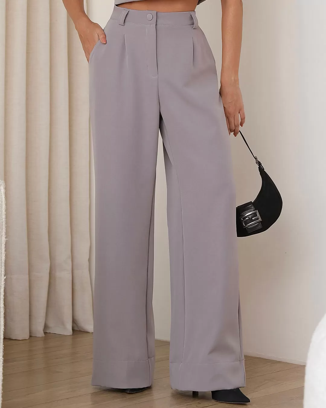 Miss Misses - Set Miss Misses Cropped and Pants Wide Leg Lead - 54248022 Miss Misses - Set Miss Misses Cropped and Pants Wide Leg Lead - 54248022