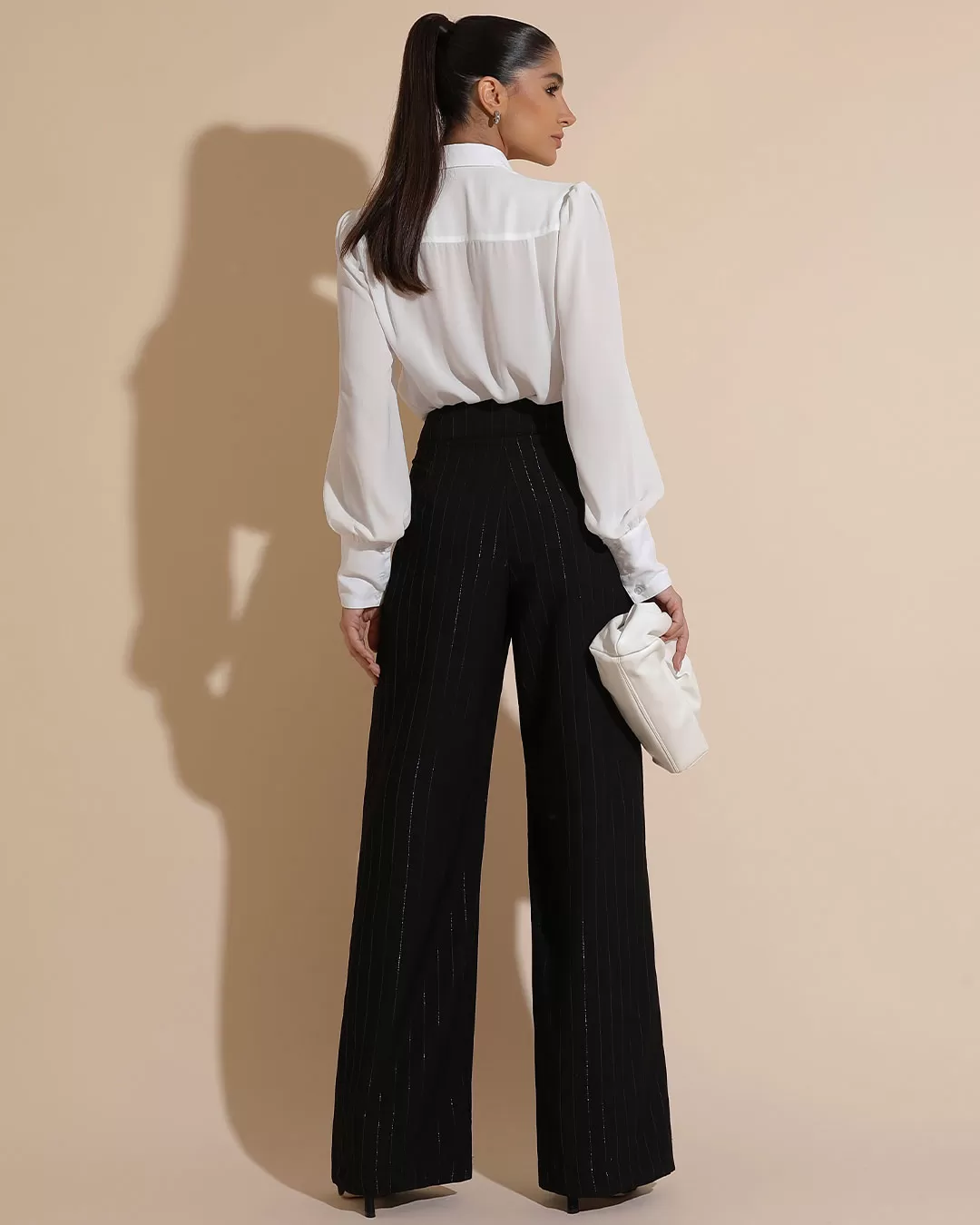 Miss Misses - Miss Misses Long Chiffon Shirt Buttons Off White - 54221OFF Miss Misses - Miss Misses Long Chiffon Shirt Buttons Off White - 54221OFF