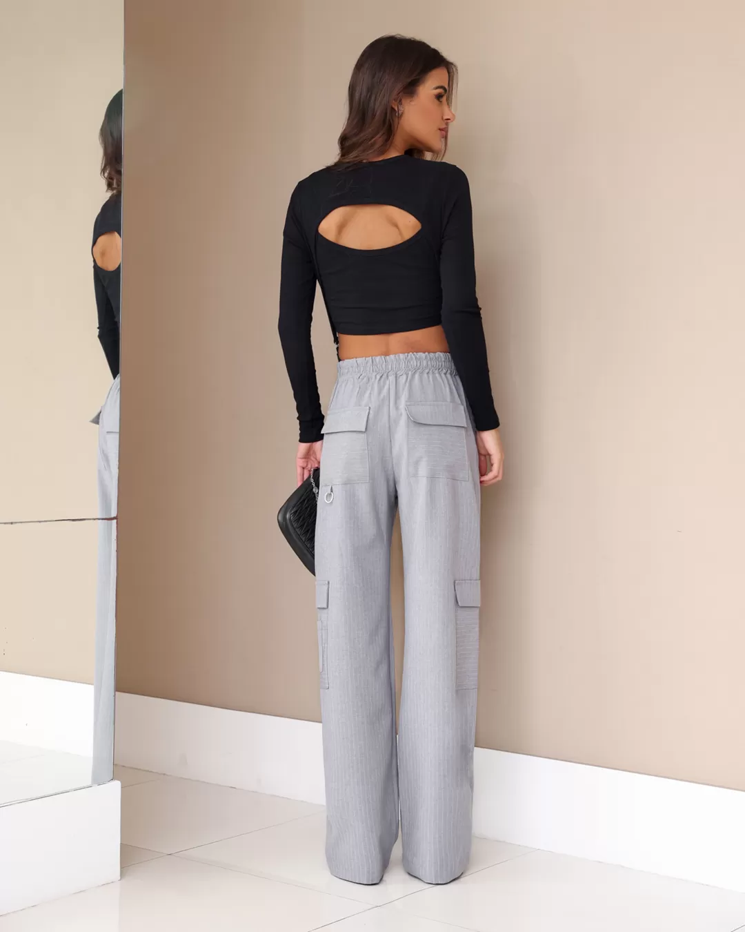 Dot Clothing - Pants Dot Clothing Gray Pinstripe - 2320CINZACL Dot Clothing - Pants Dot Clothing Gray Pinstripe - 2320CINZACL