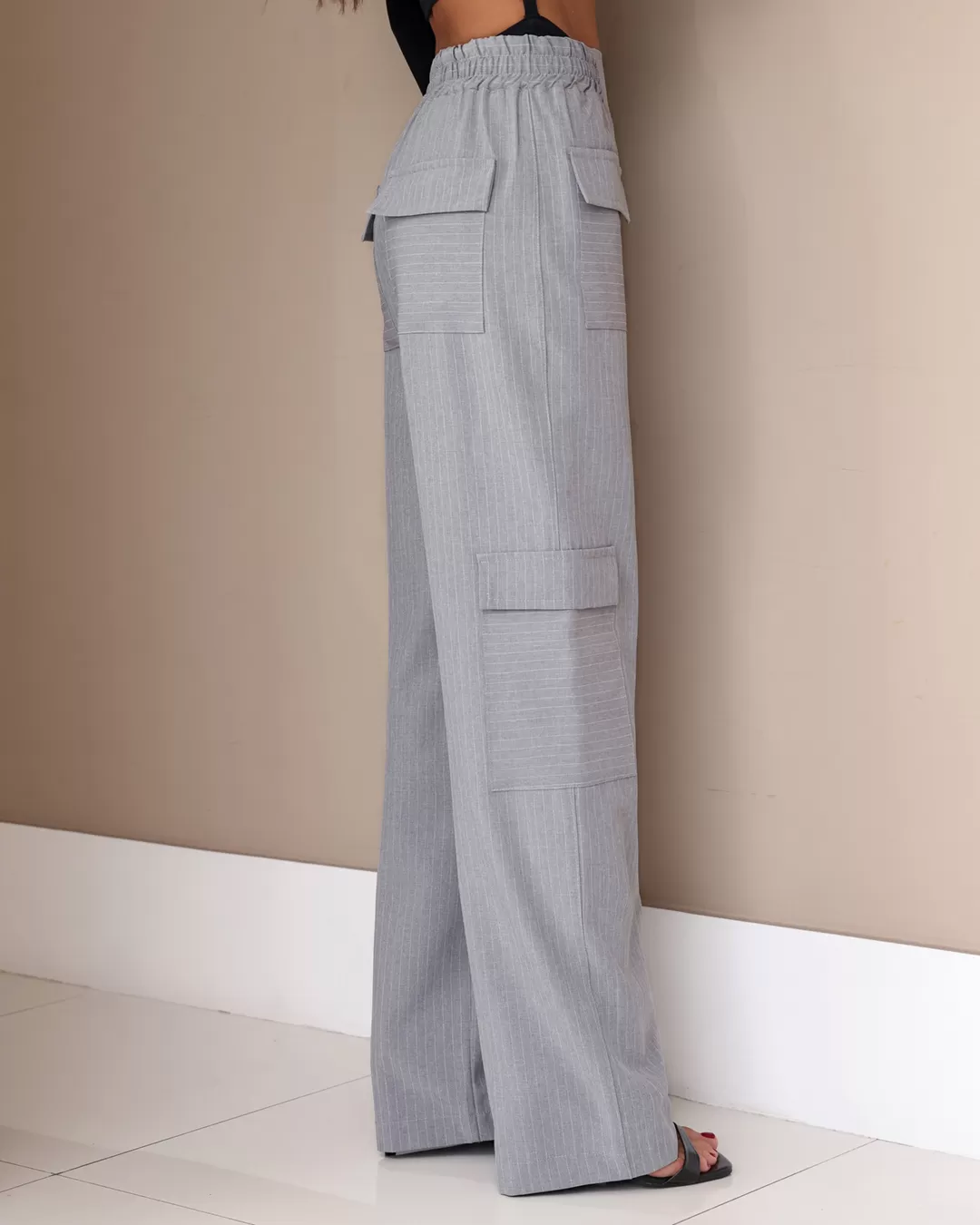 Dot Clothing - Pants Dot Clothing Gray Pinstripe - 2320CINZACL Dot Clothing - Pants Dot Clothing Gray Pinstripe - 2320CINZACL