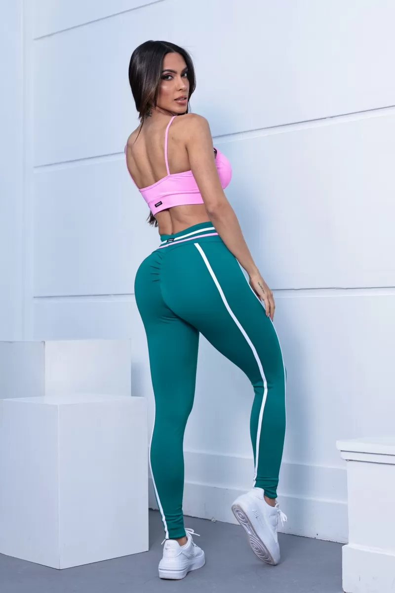 Canoan - Emerald and Pink Nature Leggings - 11605