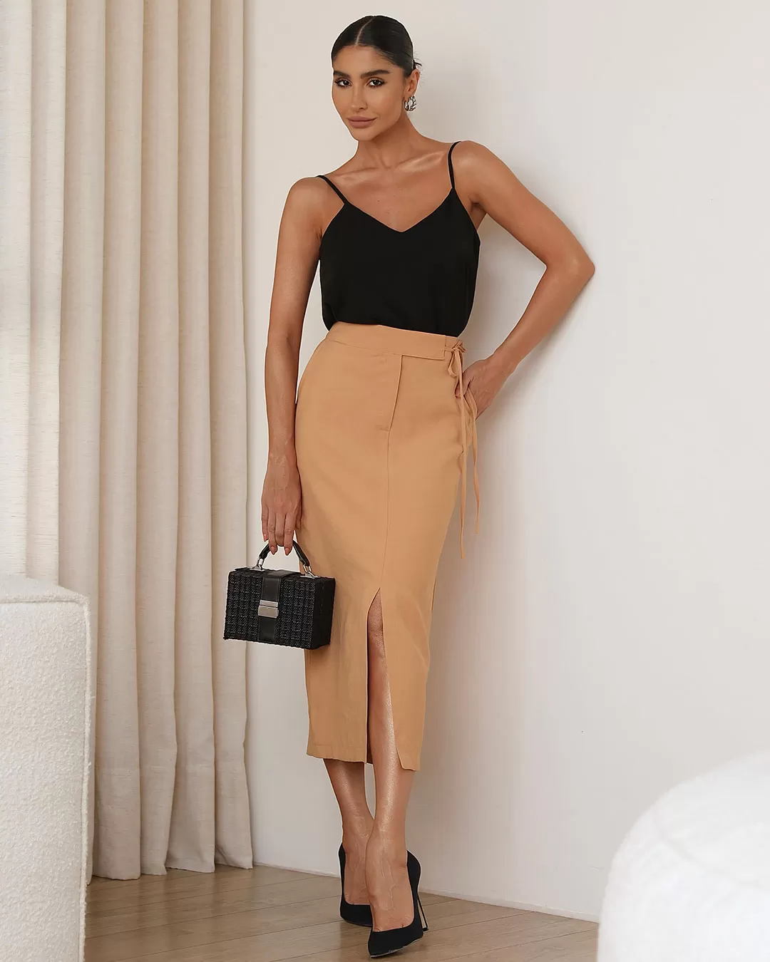 Miss Misses - Shirt Miss Misses Tank Shirt Chiffon With Strap Black - 80520001 Miss Misses - Shirt Miss Misses Tank Shirt Chiffon With Strap Black - 80520001
