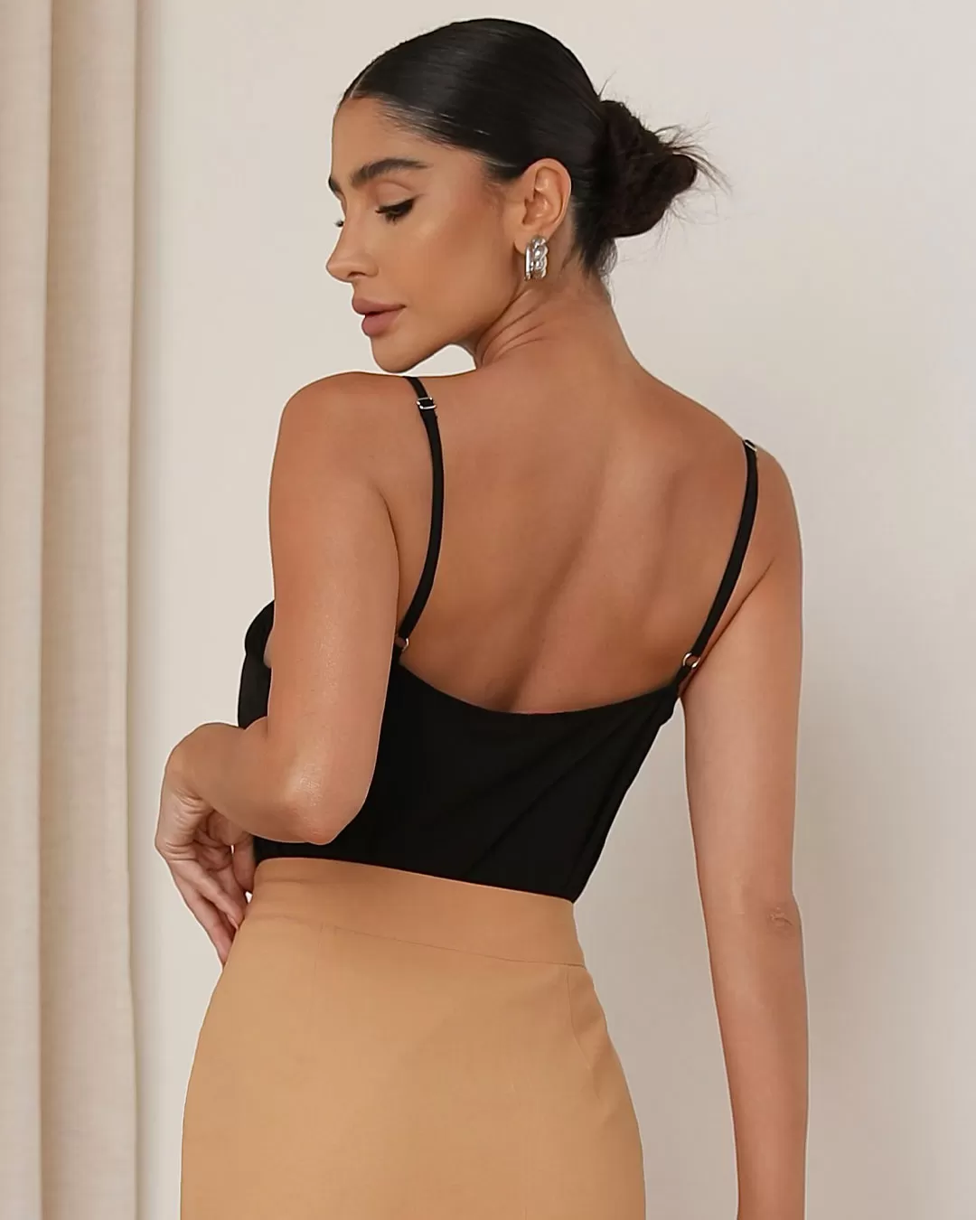 Miss Misses - Shirt Miss Misses Tank Shirt Chiffon With Strap Black - 80520001 Miss Misses - Shirt Miss Misses Tank Shirt Chiffon With Strap Black - 80520001