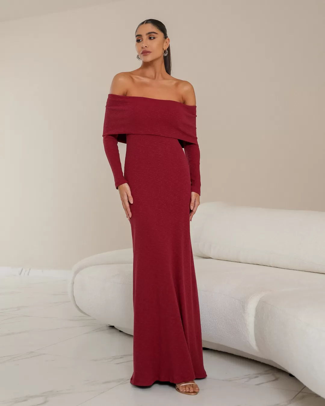 Dot Clothing - Dress Dot Clothing Long Shoulder to Shoulder Board - 2345BORDO Dot Clothing - Dress Dot Clothing Long Shoulder to Shoulder Board - 2345BORDO