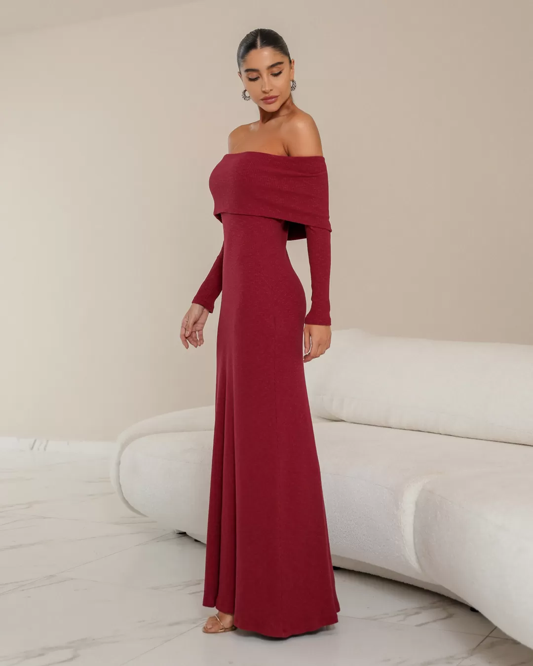 Dot Clothing - Dress Dot Clothing Long Shoulder to Shoulder Board - 2345BORDO Dot Clothing - Dress Dot Clothing Long Shoulder to Shoulder Board - 2345BORDO