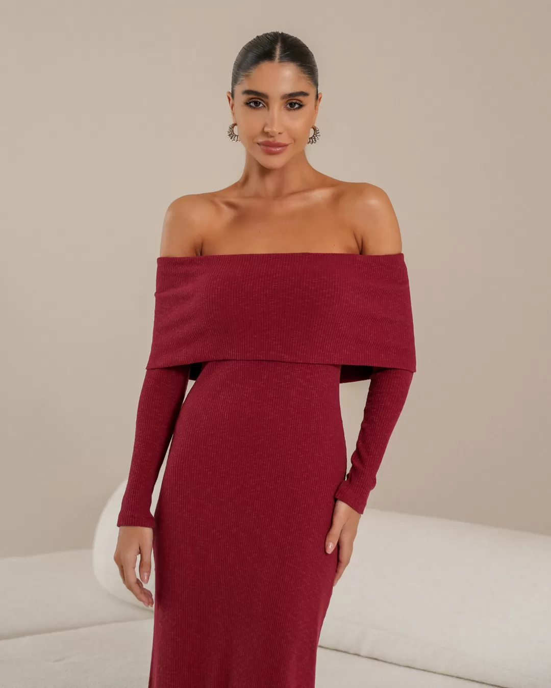Dot Clothing - Dress Dot Clothing Long Shoulder to Shoulder Board - 2345BORDO Dot Clothing - Dress Dot Clothing Long Shoulder to Shoulder Board - 2345BORDO