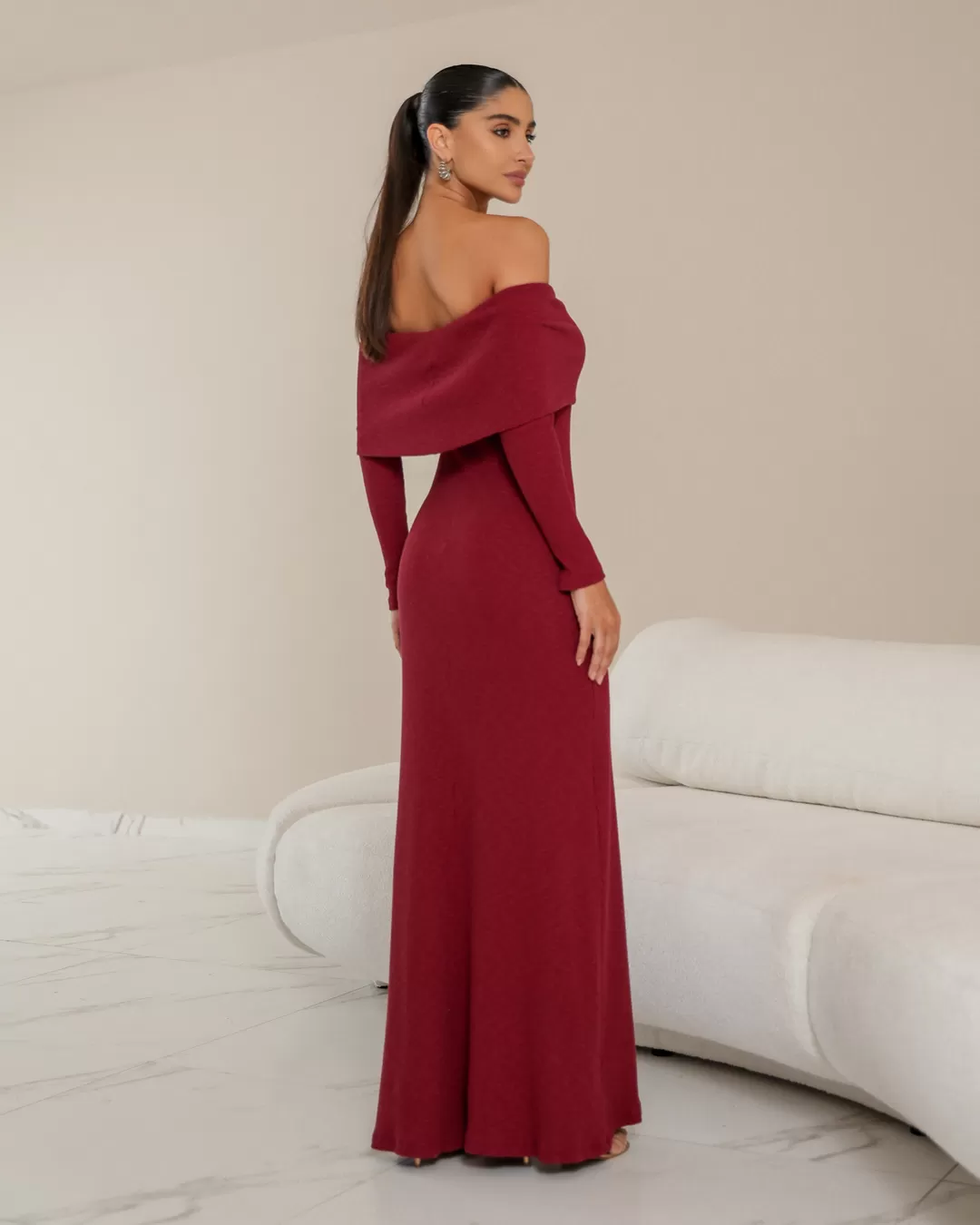 Dot Clothing - Dress Dot Clothing Long Shoulder to Shoulder Board - 2345BORDO Dot Clothing - Dress Dot Clothing Long Shoulder to Shoulder Board - 2345BORDO