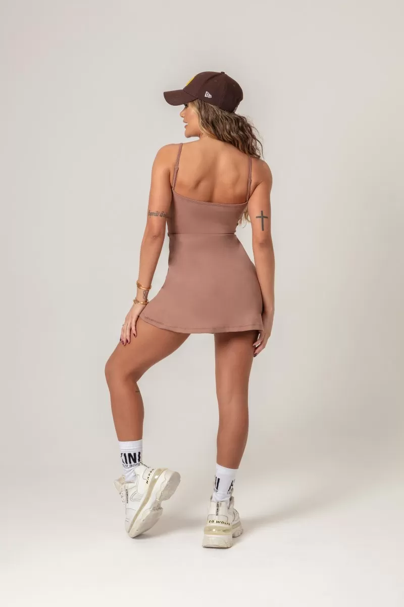 Hipkini - Brown Workout Dress with silk - 33330549 Hipkini - Brown Workout Dress with silk - 33330549