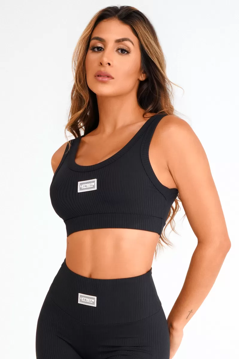 Lets Gym - Top Comfort Rib Black - 2298APT Lets Gym - Top Comfort Rib Black - 2298APT