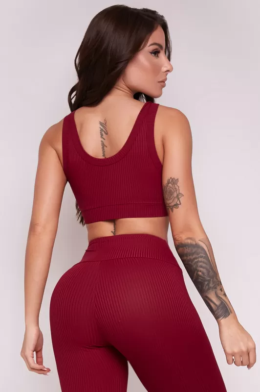 Lets Gym - Top Comfort Rib Red - 2298VMR Lets Gym - Top Comfort Rib Red - 2298VMR