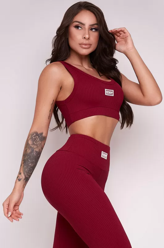 Lets Gym - Top Comfort Rib Red - 2298VMR