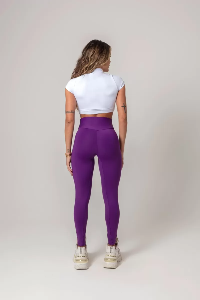 Hipkini - White Workout Top High Neck with Silk - 33330517 Hipkini - White Workout Top High Neck with Silk - 33330517