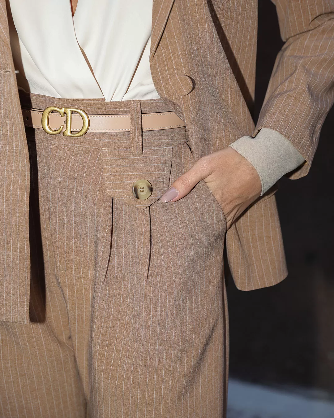 Dot Clothing - Pants Dot Clothing Pinstripe Beige - 2319BEGE Dot Clothing - Pants Dot Clothing Pinstripe Beige - 2319BEGE