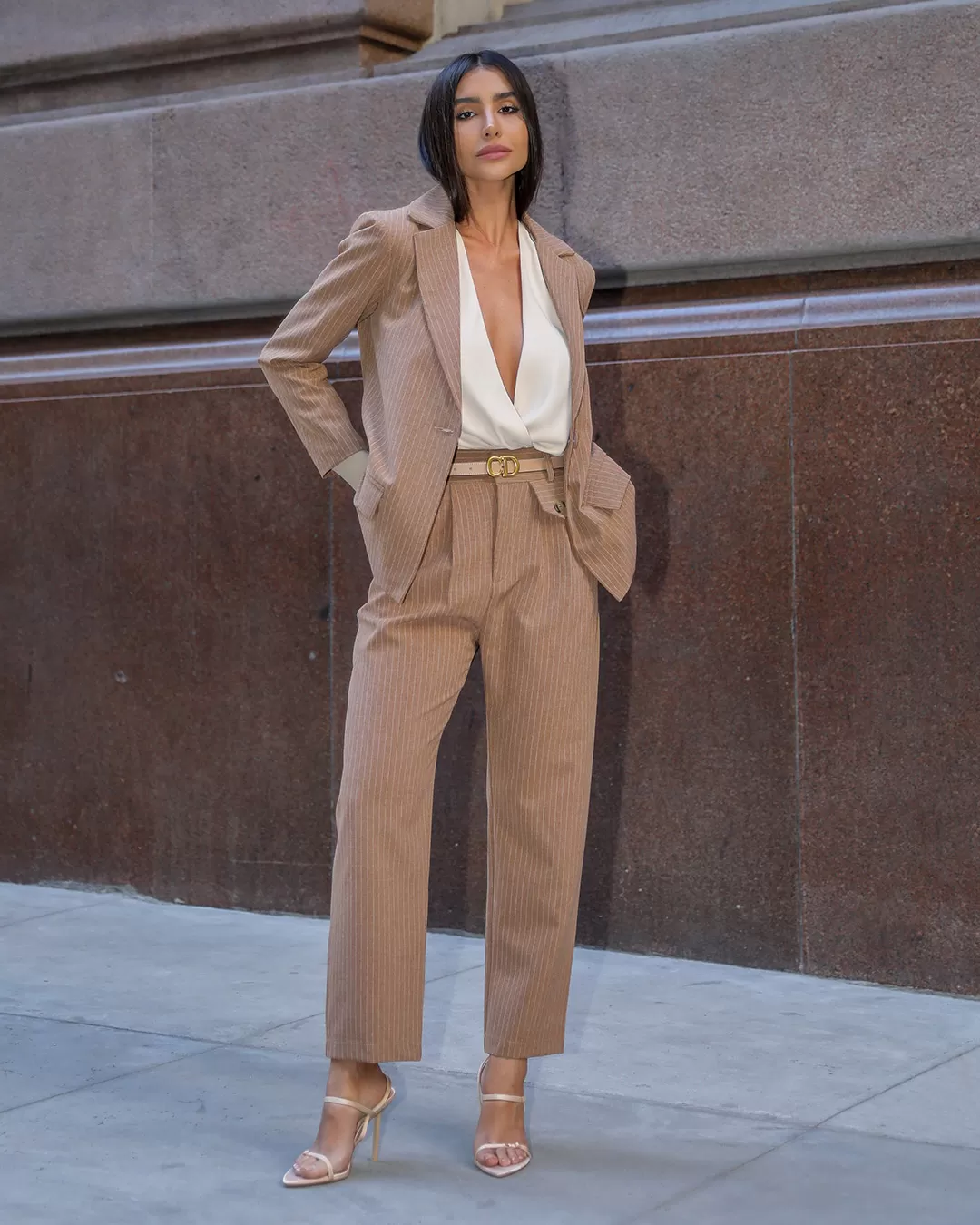Dot Clothing - Pants Dot Clothing Pinstripe Beige - 2319BEGE Dot Clothing - Pants Dot Clothing Pinstripe Beige - 2319BEGE