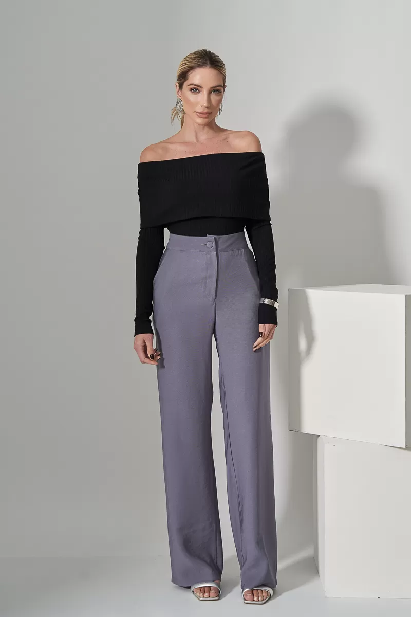 Miss Misses - Miss Misses Ribbed Long Sleeve Strapless Shirt Black - 80543001 Miss Misses - Miss Misses Ribbed Long Sleeve Strapless Shirt Black - 80543001