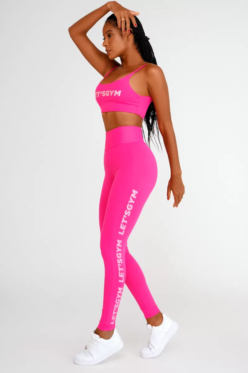 Lets Gym - Lighy Basic Pink Leggings - 2112BRP Lets Gym - Lighy Basic Pink Leggings - 2112BRP