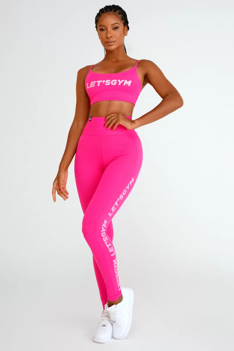 Lets Gym - Lighy Basic Pink Leggings - 2112BRP Lets Gym - Lighy Basic Pink Leggings - 2112BRP