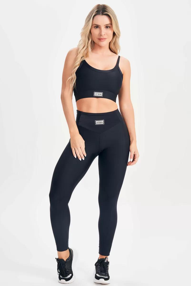 Lets Gym - Black Bright Leggings - 2142APT