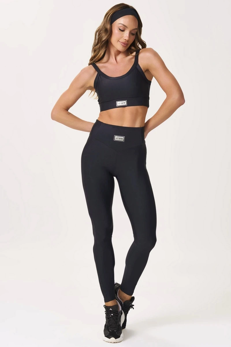 Lets Gym - Black Bright Leggings - 2142APT