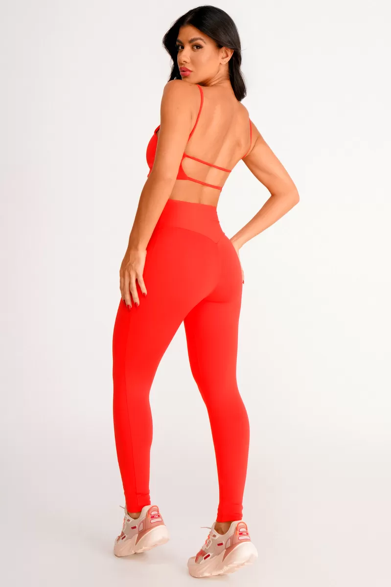 Lets Gym - Basic Velocity Red Legging - 2410VM Lets Gym - Basic Velocity Red Legging - 2410VM