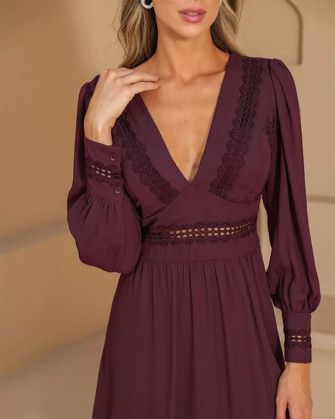 Dot Clothing - Dress Dot Clothing Long lace UVa - 1989BORDO Dot Clothing - Dress Dot Clothing Long lace UVa - 1989BORDO