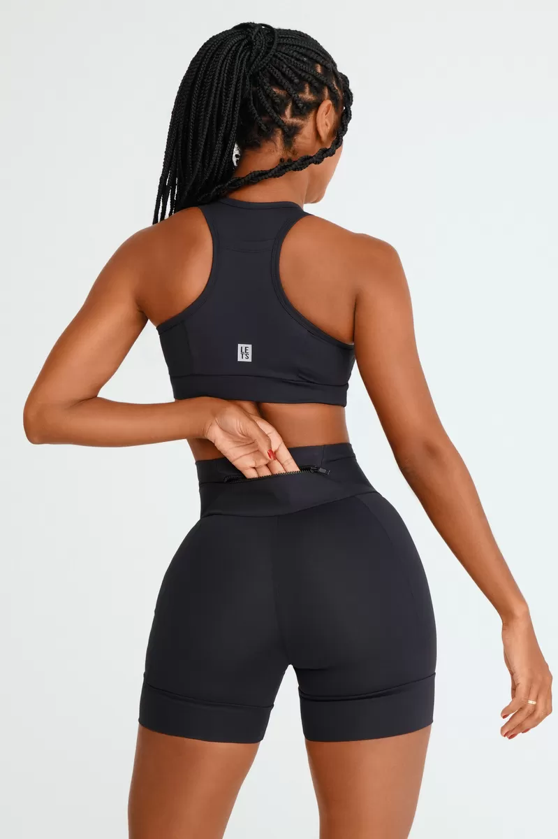 Lets Gym - Short Runner Black - 2446PT Lets Gym - Short Runner Black - 2446PT