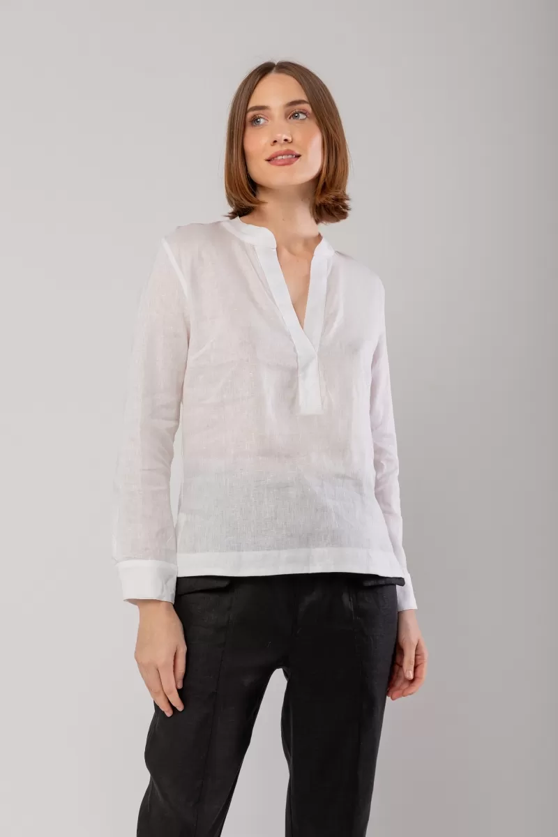 Hidrogênio - PADRE COLLAR SHIRT 100%LINEN OFF WHITE - 19992018 Hidrogênio - PADRE COLLAR SHIRT 100%LINEN OFF WHITE - 19992018