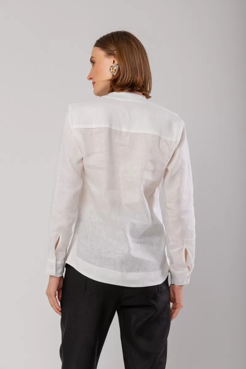 Hidrogênio - PADRE COLLAR SHIRT 100%LINEN OFF WHITE - 19992018 Hidrogênio - PADRE COLLAR SHIRT 100%LINEN OFF WHITE - 19992018