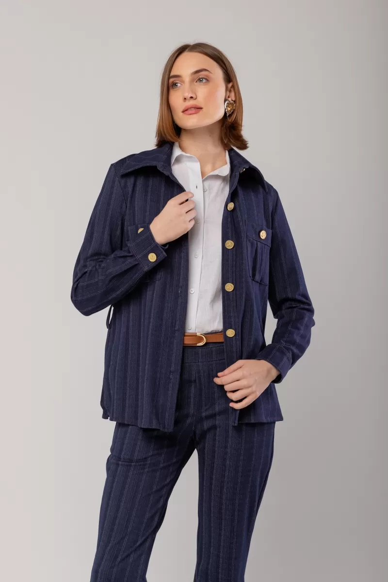 Hidrogênio - NAVY JEANS PINKSTRIPE SHIRT - 20022004 Hidrogênio - NAVY JEANS PINKSTRIPE SHIRT - 20022004