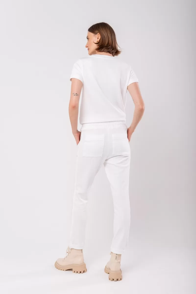 Hidrogênio - SWEATSHIRT WITH BUCKLE ON THE NECKLINE OFF WHITE - 19986018 Hidrogênio - SWEATSHIRT WITH BUCKLE ON THE NECKLINE OFF WHITE - 19986018