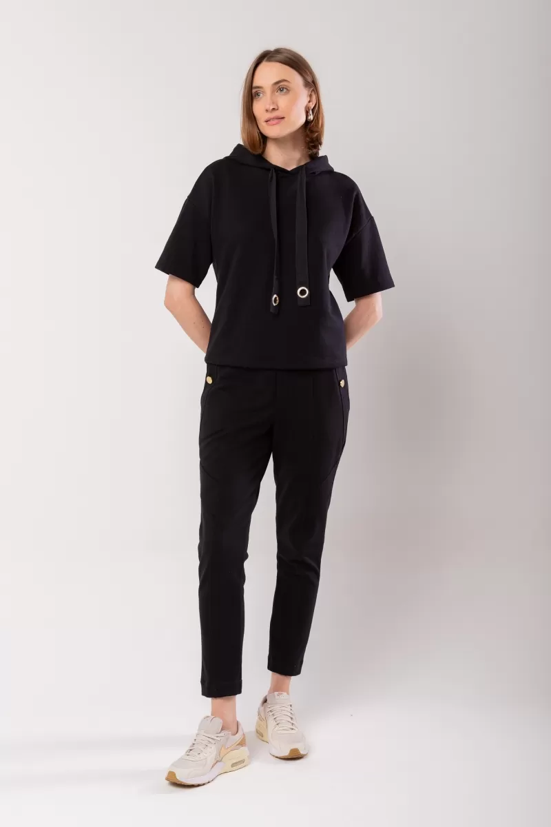 Hidrogênio - SWEATSHIRT WITH SHORT SLEEVES BLACK - 20012001 Hidrogênio - SWEATSHIRT WITH SHORT SLEEVES BLACK - 20012001