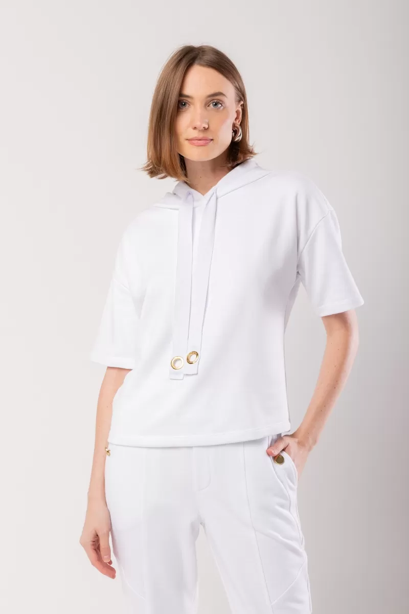 Hidrogênio - SWEATSHIRT WITH SHORT SLEEVES WHITE - 20012002 Hidrogênio - SWEATSHIRT WITH SHORT SLEEVES WHITE - 20012002