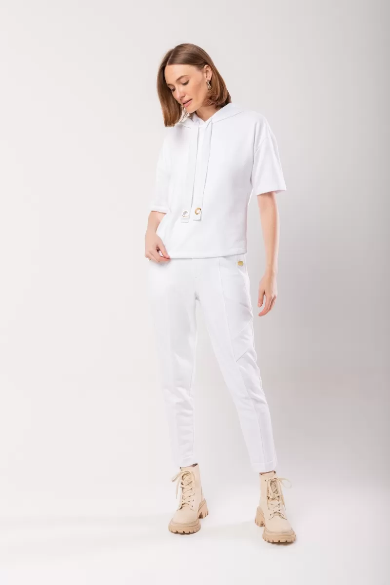 Hidrogênio - SWEATSHIRT WITH SHORT SLEEVES WHITE - 20012002 Hidrogênio - SWEATSHIRT WITH SHORT SLEEVES WHITE - 20012002